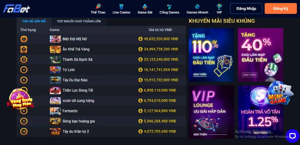 Chương trình VIP và phần thưởng độc quyền tại xeng88 casino